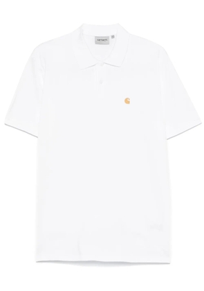 Carhartt WIP logo-embroidered polo shirt - White
