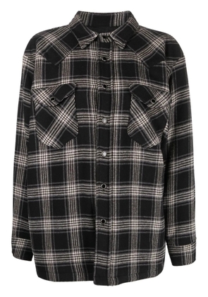 Washington Dee Cee check-pattern beaded shirt-jacket - Black