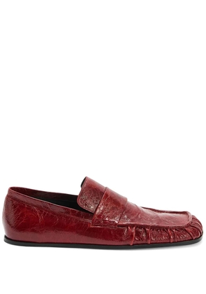 Jil Sander leather loafers - Red