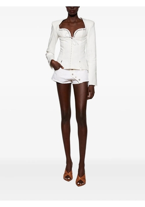 Ludovic de Saint Sernin lace-up padded-shoulder jacket - White