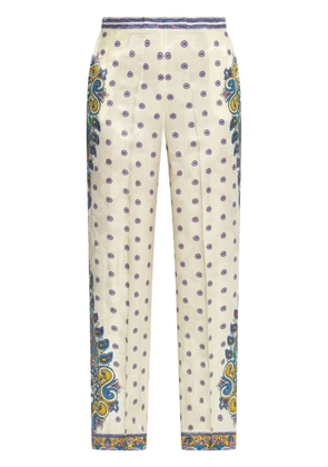 ETRO paisley-print trousers - White