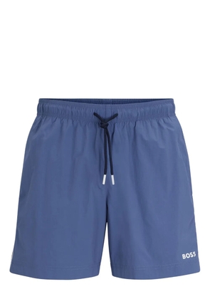 BOSS logo-print swim shorts - Blue