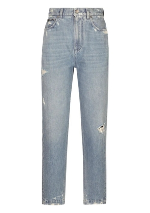 Dolce & Gabbana mini-ripped detail jeans - Blue