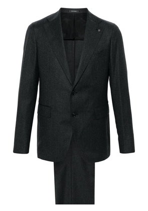 Tagliatore logo-brooch suit - Grey