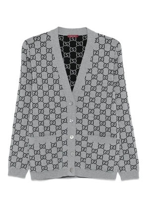 Gucci GG-monogram cardigan - Grey
