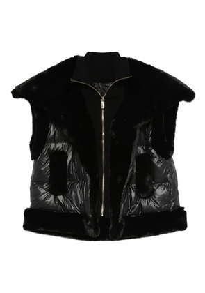 Max & Moi Divana faux-fur quilted gilet - Black
