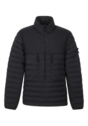 Stone Island quilted logo-patch jacket - Black