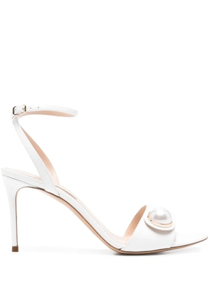 Casadei 90mm leather sandals - White