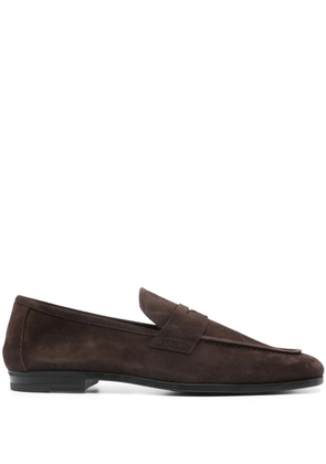 TOM FORD Sean penny-slot suede loafers - Brown