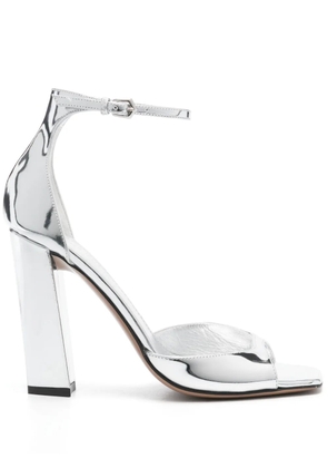 Paris Texas 105mm patent-leather sandals - Silver