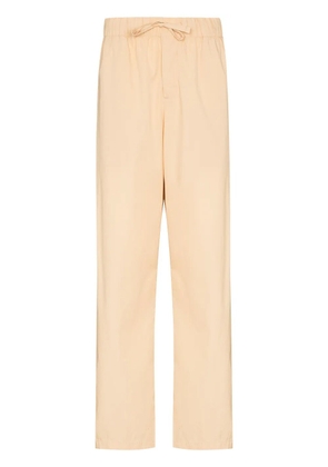 TEKLA drawstring poplin pajama bottoms - Neutrals