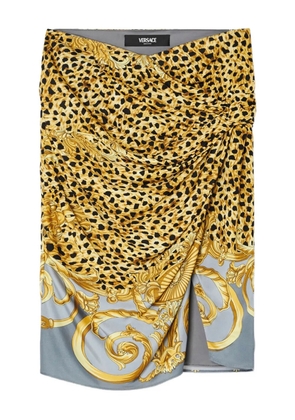 Versace draped midi skirt - Yellow