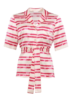ERES Galante heart-print silk pyjama shirt - Pink