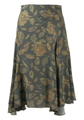 KNWLS floral-print midi skirt - Green