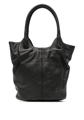 Vic Matie double-handle leather tote bag - Black