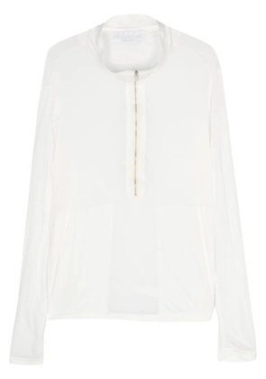 RANRA Sidur half-zip modal sweatshirt - White