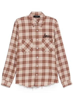 AMIRI Shotgun flannel shirt - Brown