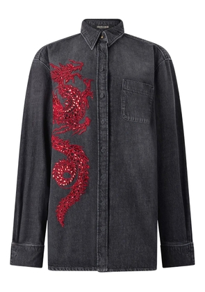 Roberto Cavalli sequin-embellished shirt - Black