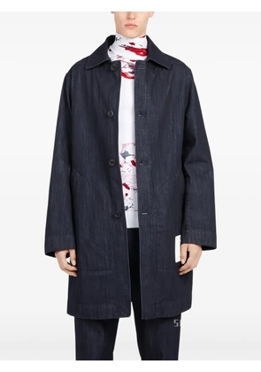 Ferragamo denim buttoned coat - Blue