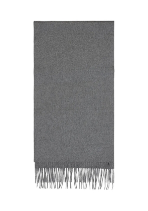 Giorgio Armani fringed cashmere scarf - Grey