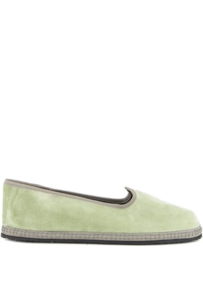 PIEDATERRE velvet ballet flats - Green