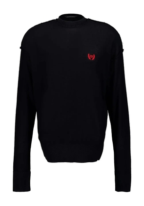 Balenciaga logo-embroidered sweater - Black