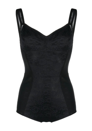 Dolce & Gabbana floral-lace corset bodysuit - Black