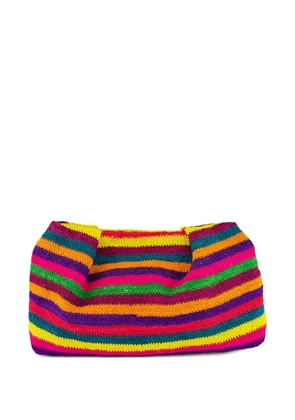 Sensi Studio mini sisal striped clutch - Yellow