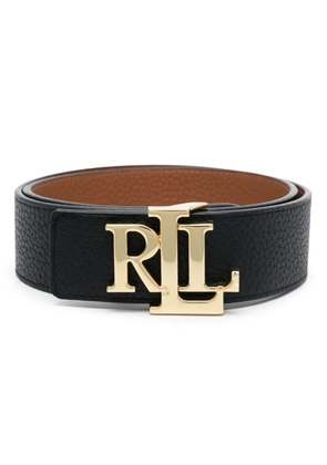Lauren Ralph Lauren logo-buckle reversible leather belt - Black