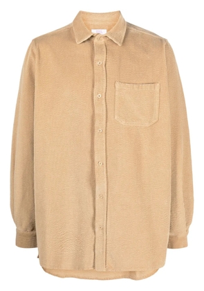 ERL corduroy long-sleeve cotton shirt - Neutrals
