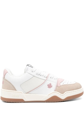 DSQUARED2 Spiker leather sneakers - White