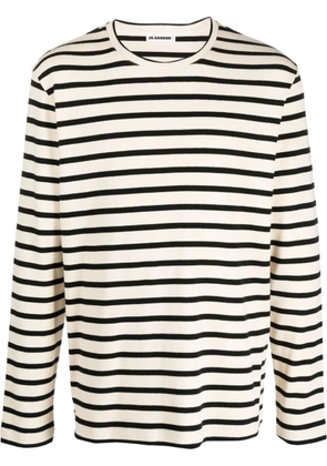 Jil Sander long-sleeve striped sweatshirt - Neutrals