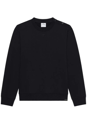 Courrèges buttoned jersey sweatshirt - Black