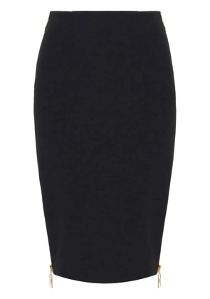 Elisabetta Franchi zip-detail crepe skirt - Black