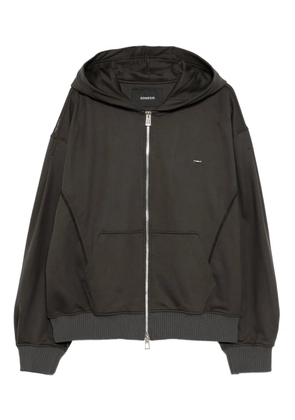 SONGZIO graphic-embroidered hoodie - Grey