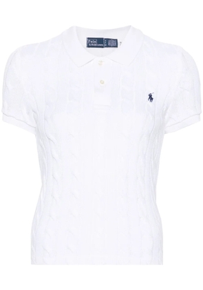 Polo Ralph Lauren Polo Pony cable-knit polo shirt - White