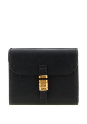 PINKO Saddle metal rings leather wallet - Black