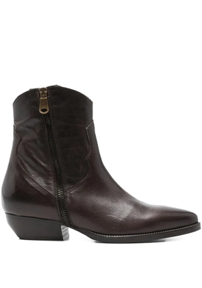 curiositè 40mm leather cowboy boots - Brown