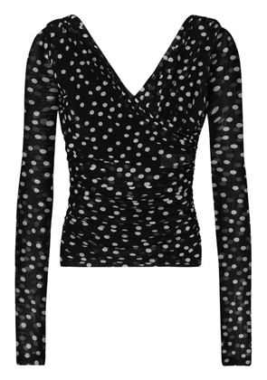 Dolce & Gabbana polka-dot tulle top - Black