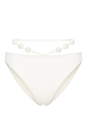 Magda Butrym pearl-detail bikini bottoms - White