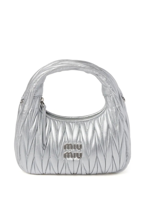 Miu Miu Wander matelassé tote bag - Silver