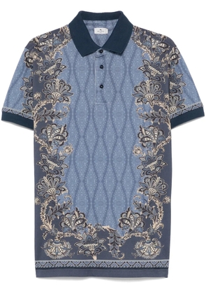 ETRO paisley-print polo shirt - Blue