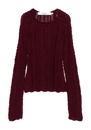 Séfr open-knit sweater - Red