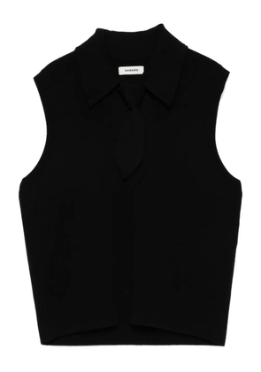 SANDRO buttoned sleeveless top - Black