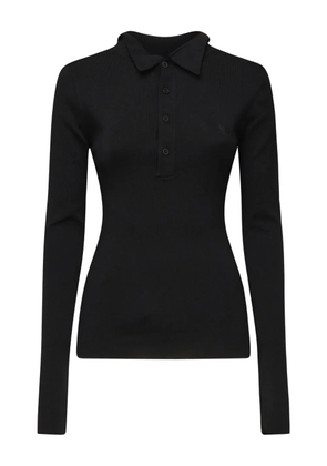 Balenciaga ribbed polo shirt - Black