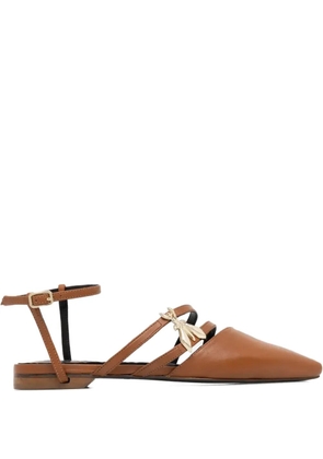 Patrizia Pepe strappy ballerina shoes - Brown