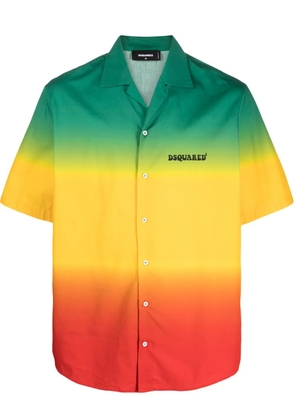 DSQUARED2 ombré-effect short-sleeve shirt - Green