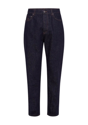 Brunello Cucinelli logo-embroidered jeans - Blue