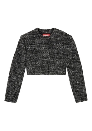 Diesel G-Crop-G tweed cropped jacket - Black