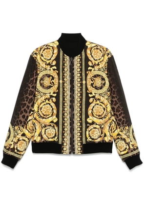 Versace Barocco-print bomber jacket - Black